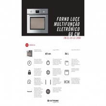 Forno Luce Eletrnico Multifuno 60cm Elettromec Titanium